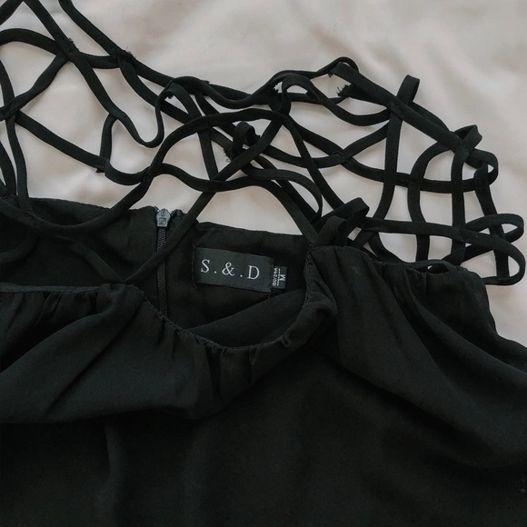 Lulu’s Strappy Little Black Dress - Picture 2 of 3